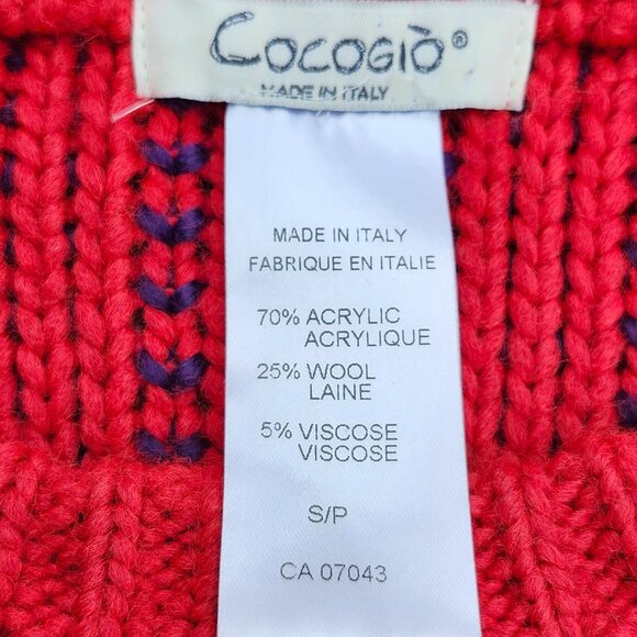 Cocogio Knit Sweater Dress Women's Size Small WOOL Blend - Picture 4 of 5
